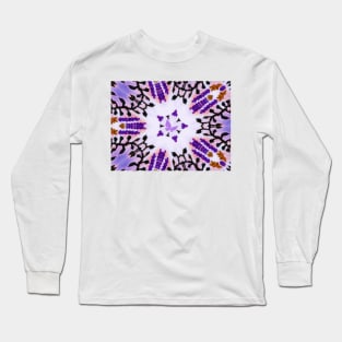 Purple Butterfly and Lavender Art Long Sleeve T-Shirt